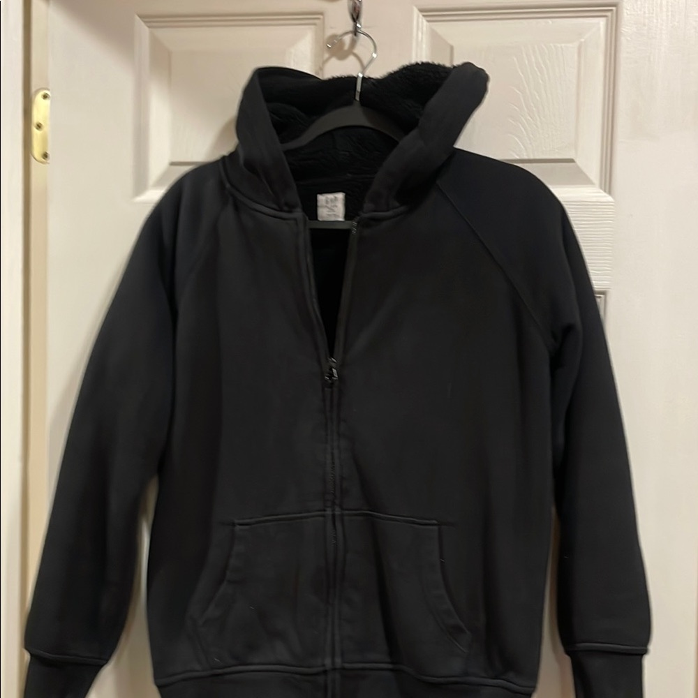 GAP Black Full-Zip Hoodie with Soft Cotton Blend